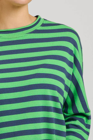 NAVY/GREEN RAW SUMMER SWEAT SHIRT