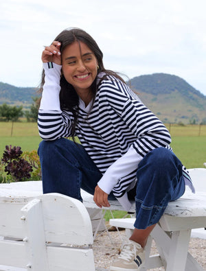 CLAUDIA STRIPE SWEATSHIRT