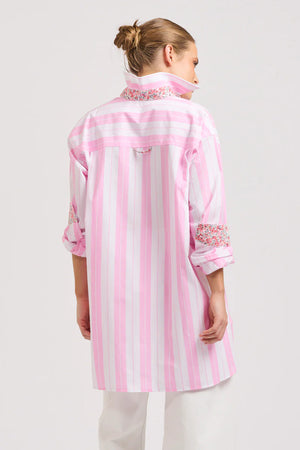 BOYFRIEND OVERSIZED SHIRT- BLUE OR PINK