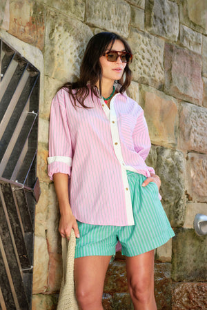 PETA OVERSIZED SHIRT- PINK