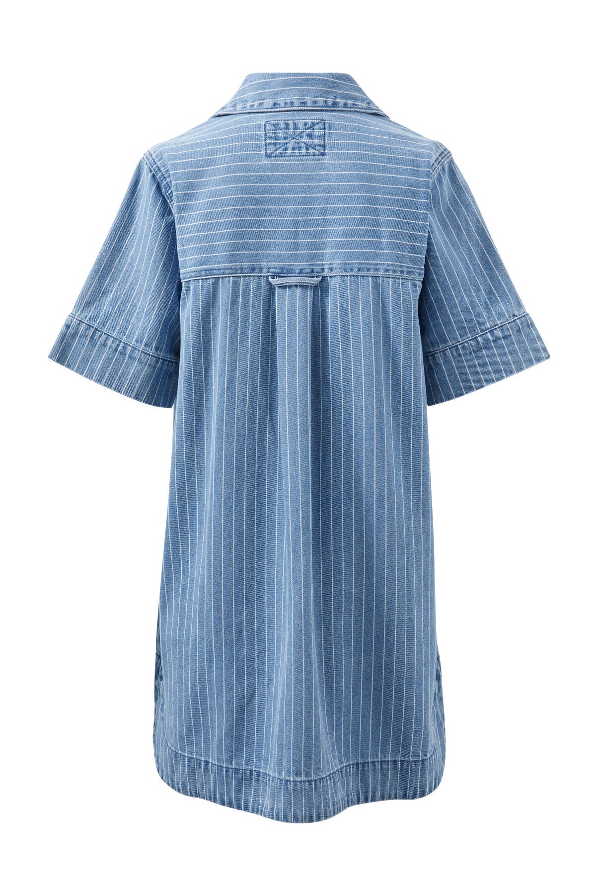 SAMMY RELAXED SHIRT DRESS-INDIGO STRIPE