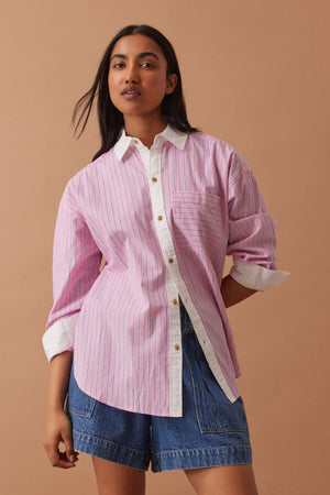 PETA OVERSIZED SHIRT- PINK