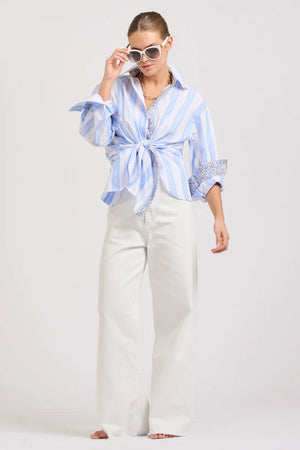 BOYFRIEND OVERSIZED SHIRT- BLUE OR PINK