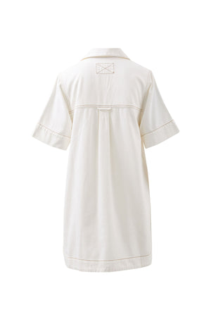 SAMMY RELAXED SHIRT DRESS-ECRU