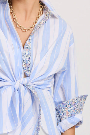 BOYFRIEND OVERSIZED SHIRT- BLUE OR PINK