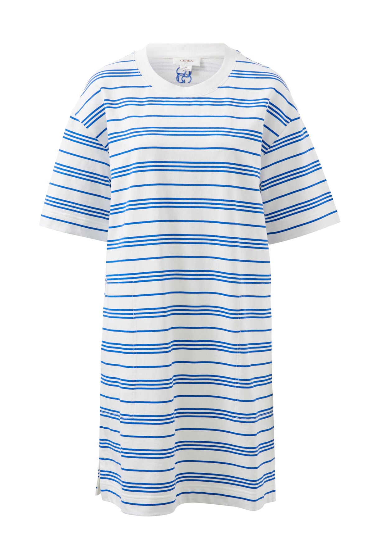 CLEO MINI TERRY DRESS- AZURE