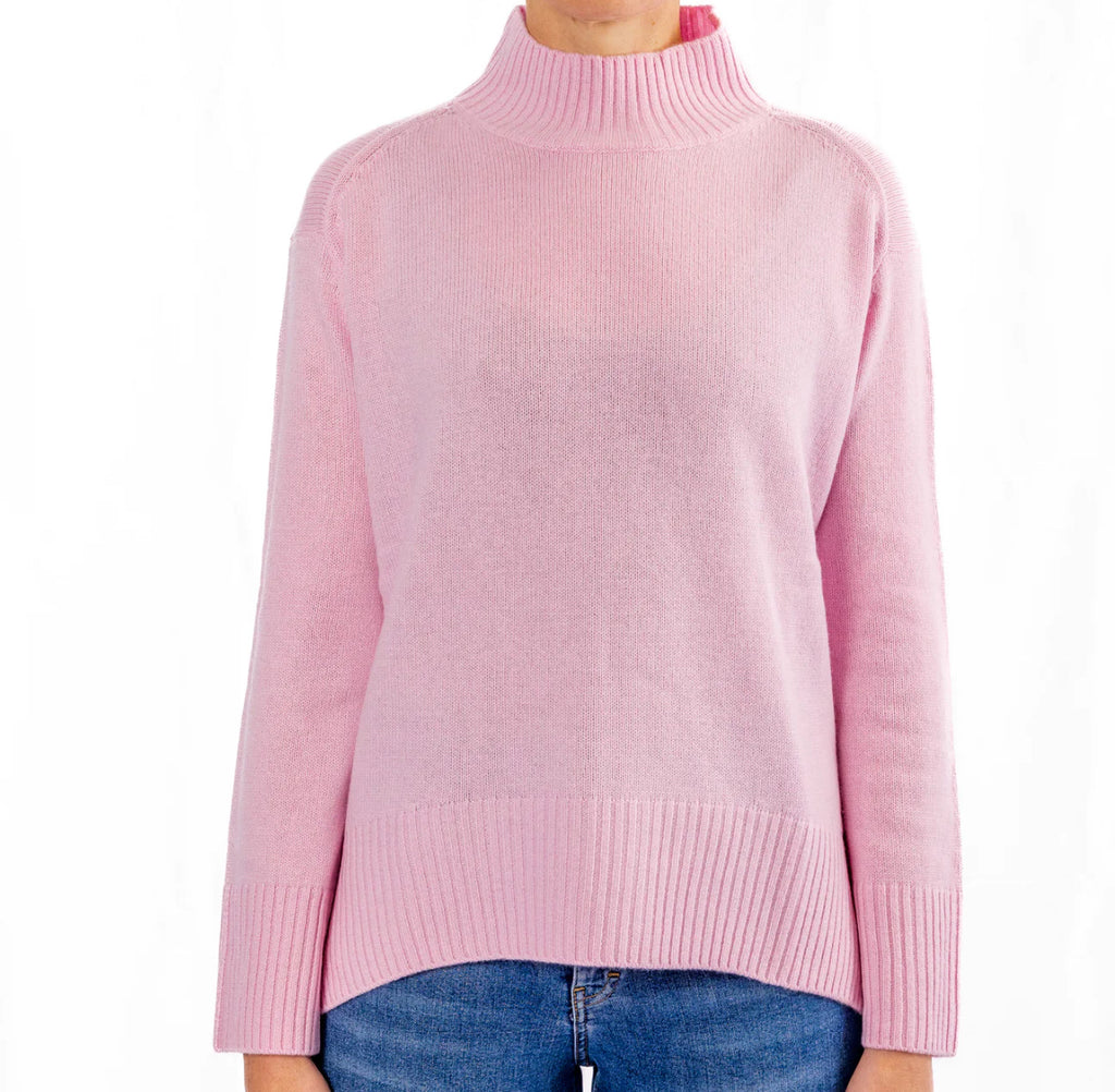 POLO NECK JUMPER- PINK