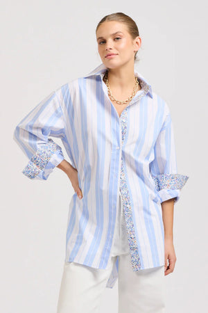 BOYFRIEND OVERSIZED SHIRT- BLUE OR PINK