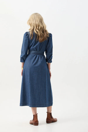 CHAMBRAY SHIRT DRESS