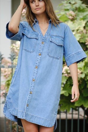 RELAXED SHIRT DRESS