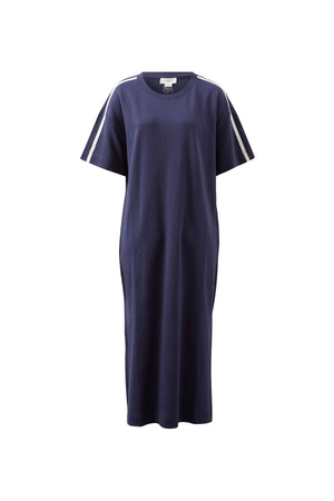 CHARLOTTE MIDI TERRY DRESS- NAVY