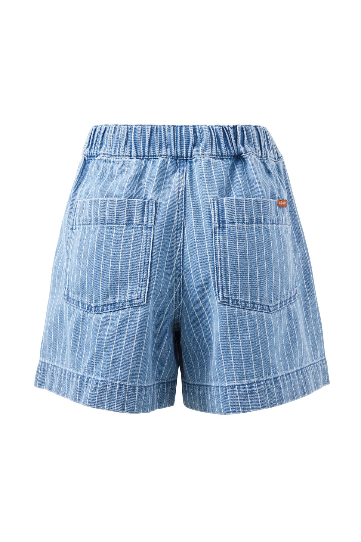 DARCY RELAXED SHORTS-INDIGO STRIPE