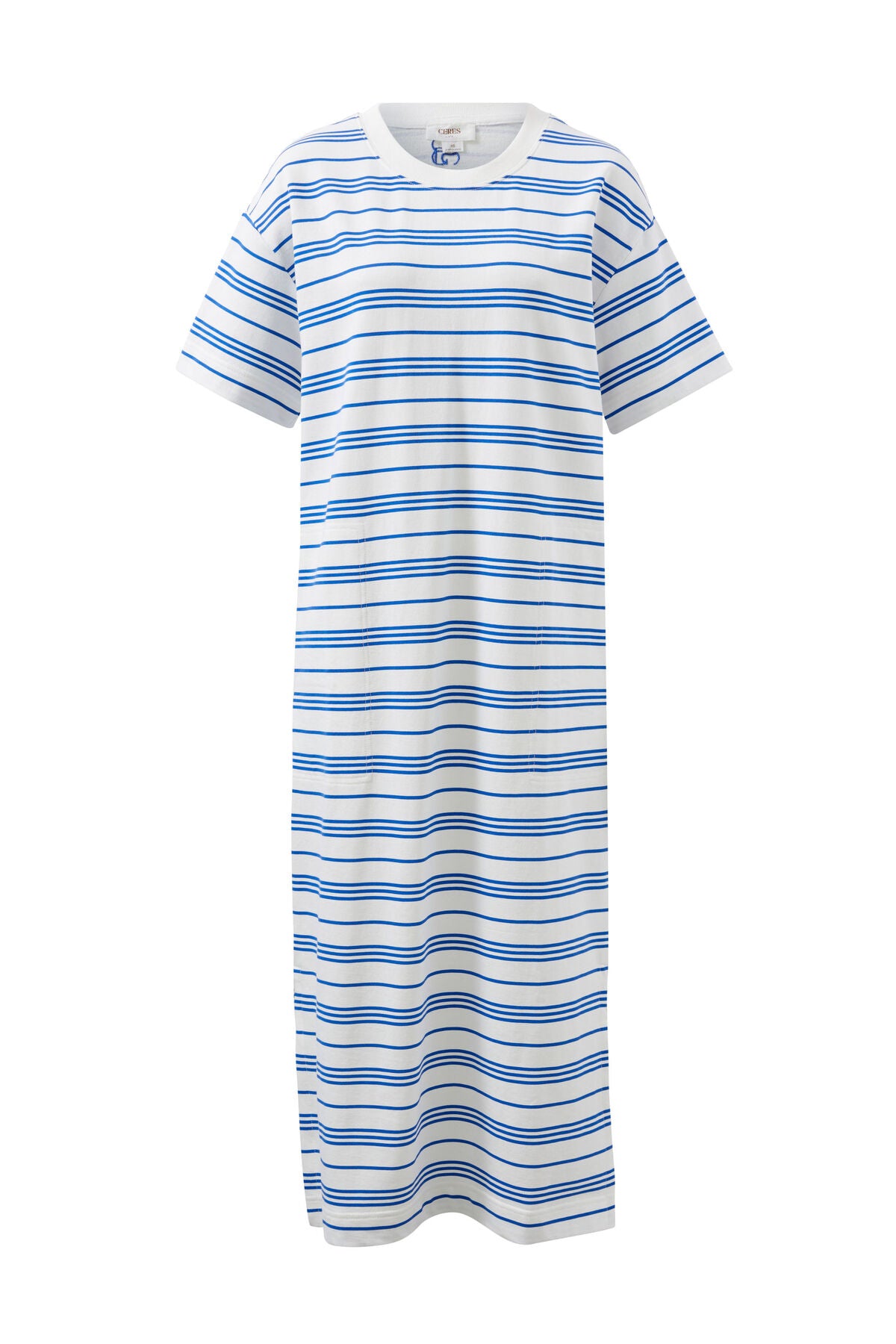 CHARLOTTE MIDI TERRY DRESS- AZURE