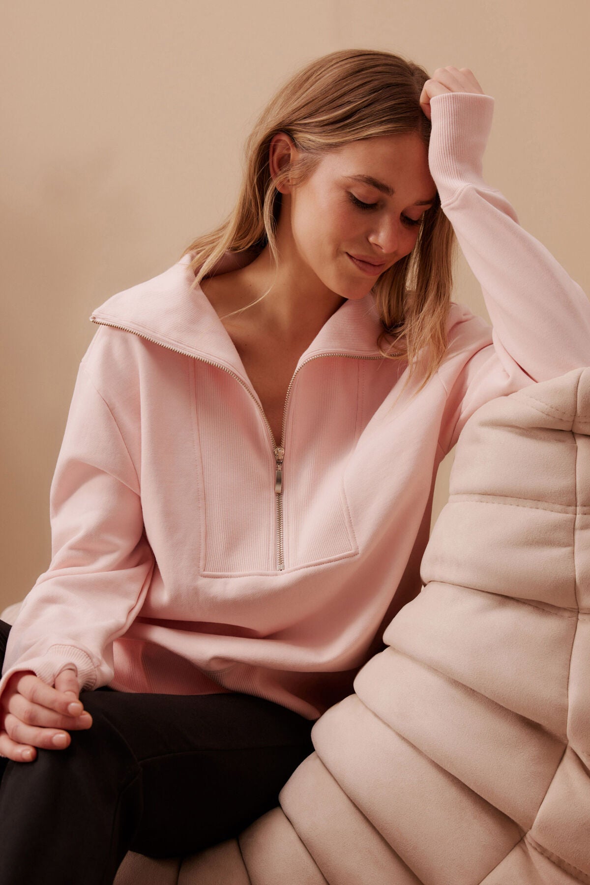 ISABELLA HALF ZIP SWEAT