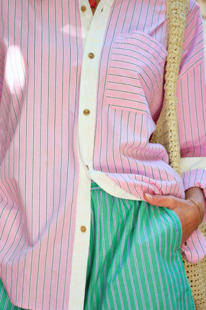 PETA OVERSIZED SHIRT- PINK