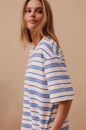 CLEO MINI TERRY DRESS- AZURE