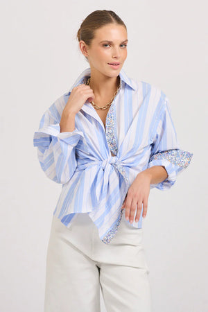 BOYFRIEND OVERSIZED SHIRT- BLUE OR PINK