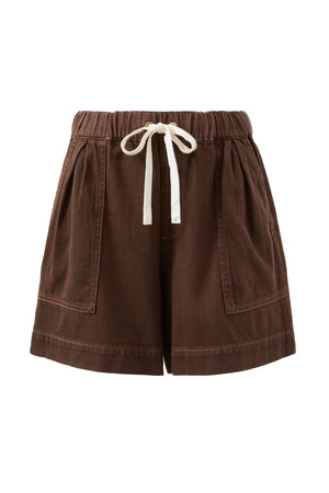 DARCY RELAXED SHORTS-CHOC