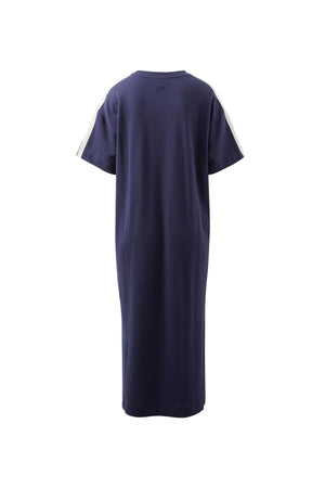 CHARLOTTE MIDI TERRY DRESS- NAVY