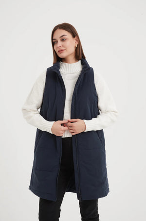 ZIP HEM PUFFER VEST