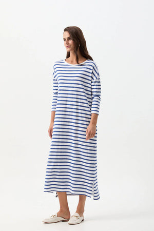 STRIPE LONG SLEEVE DRESS