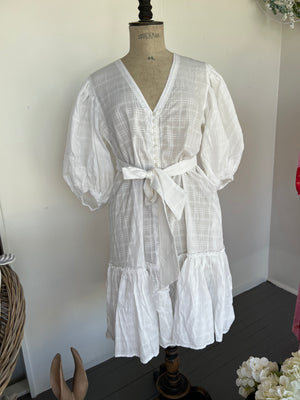RITA MIDI DRESS- WHITE