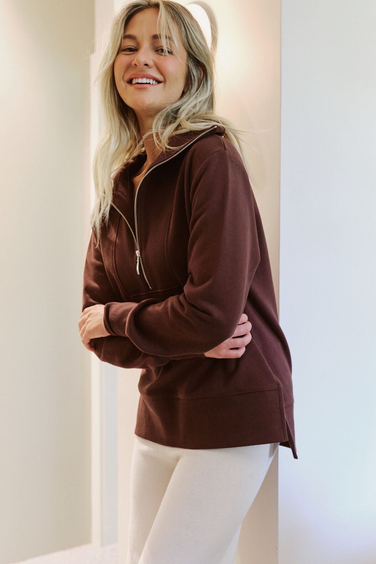 ISABELLA HALF ZIP SWEAT