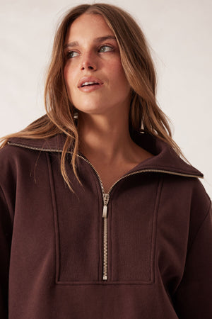 ISABELLA HALF ZIP SWEAT
