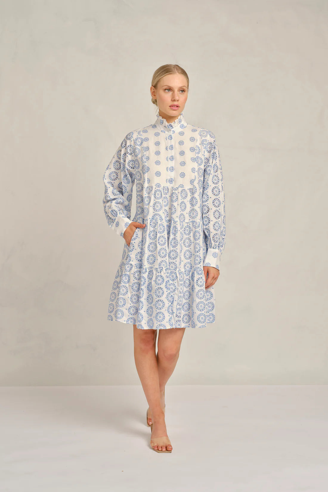 STELLA LINEN BROIDERY DRESS