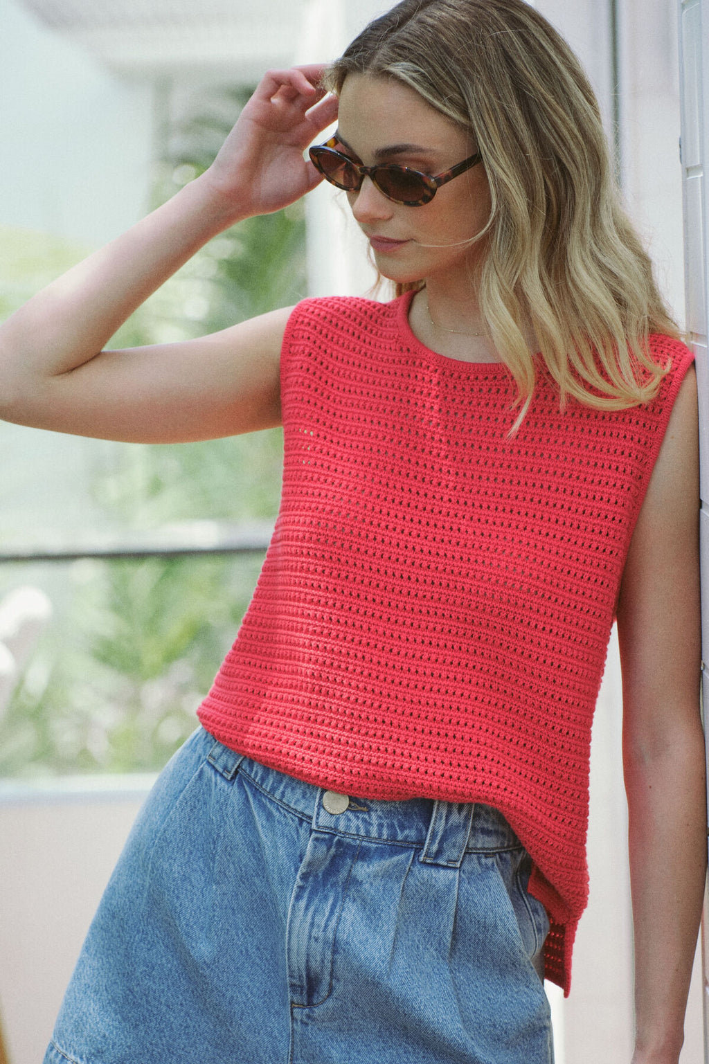 MESH KNIT TANK