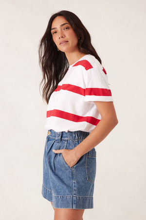 SLOUCHY SPLIT HEM TEE
