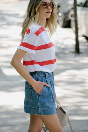 SLOUCHY SPLIT HEM TEE