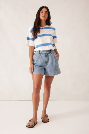 SLOUCHY SPLIT HEM TEE