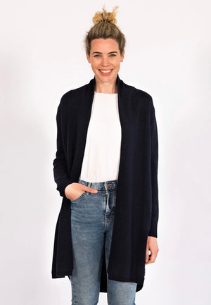 CABLE CARDIGAN - NAVY